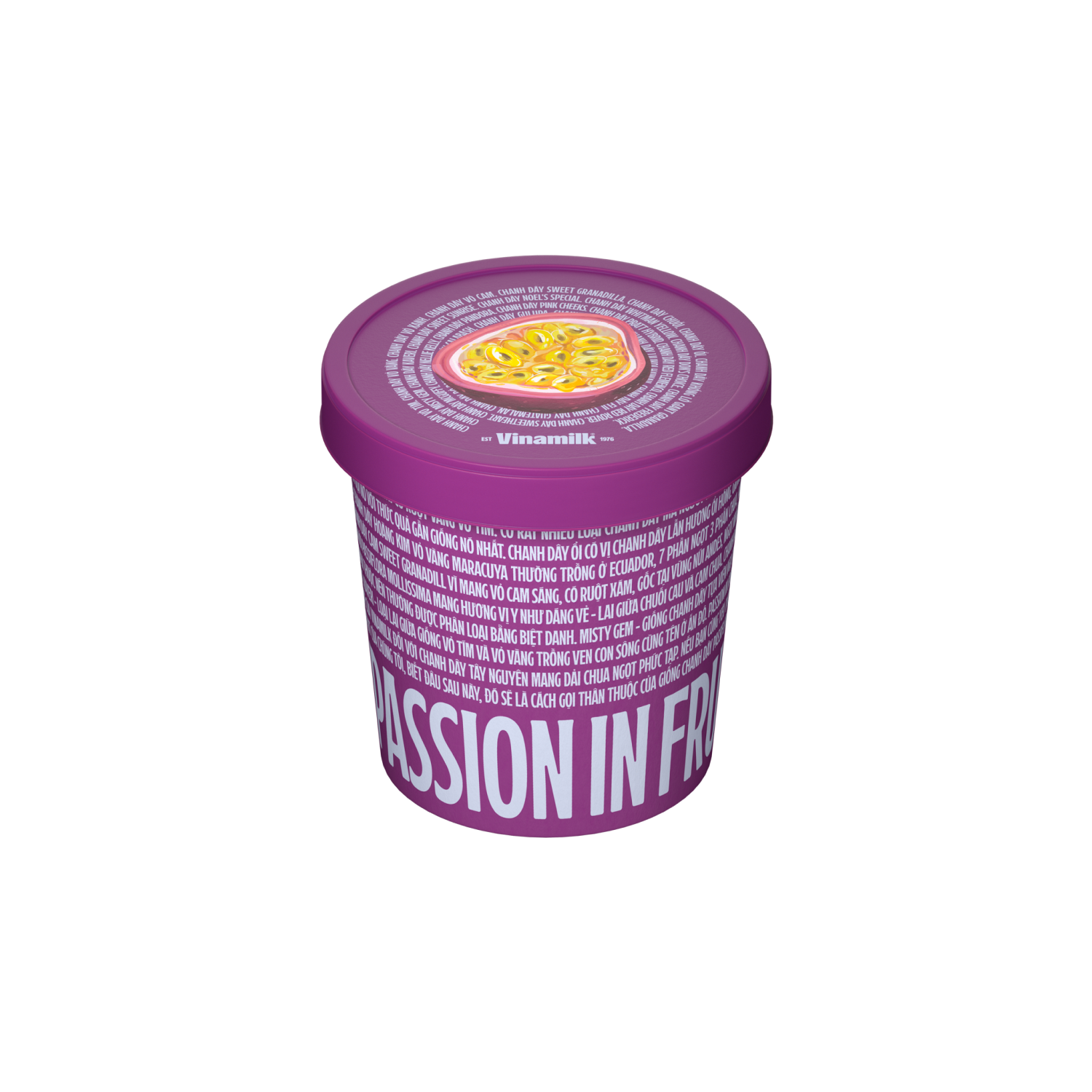 Kem hộp Vinamilk Gelato Chanh Dây 400ml Thùng 4 hộp