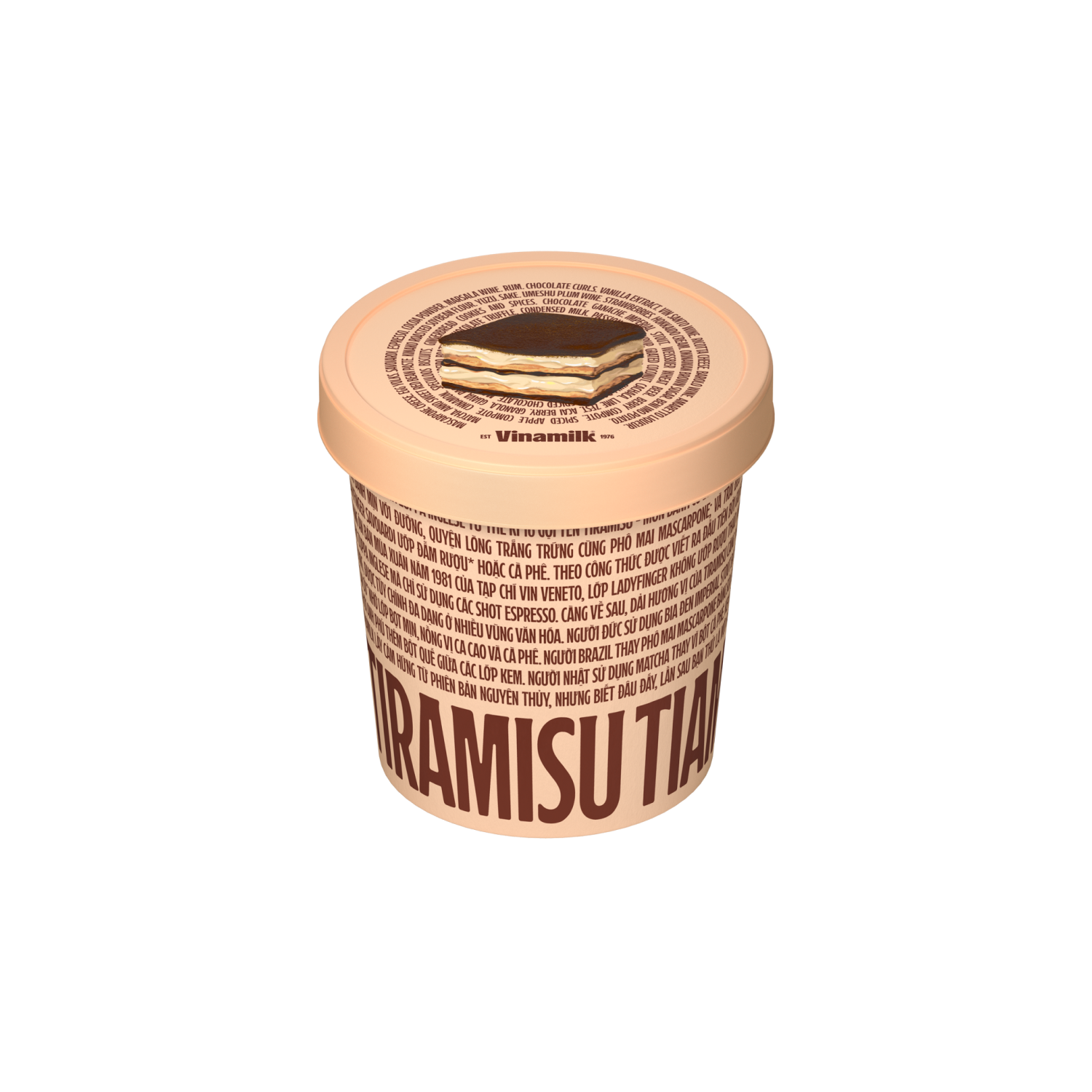 Kem hộp Vinamilk Gelato Hương Tiramisu 400ml Thùng 4 hộp