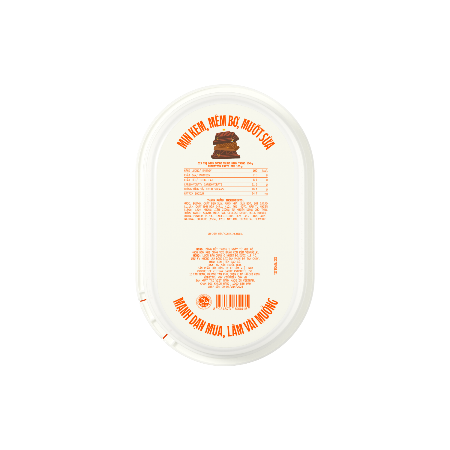 Kem hộp Vinamilk Sôcôla 870ml