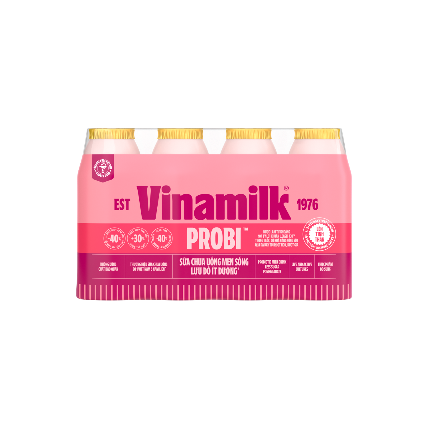 Sữa chua uống men sống Probi Lựu Đỏ ít đường 130ml