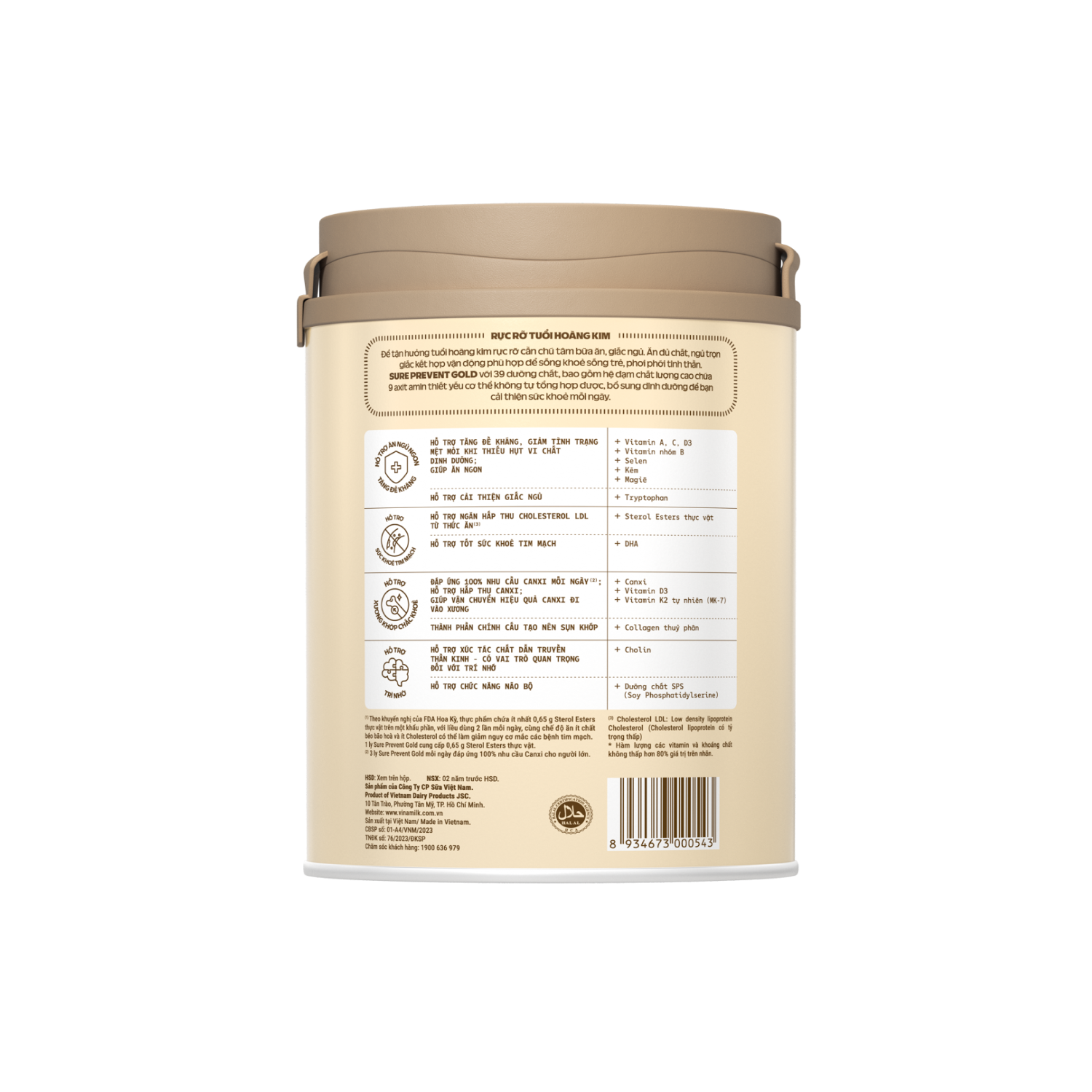 Sữa bột cho người lớn tuổi Sure Gold 900g