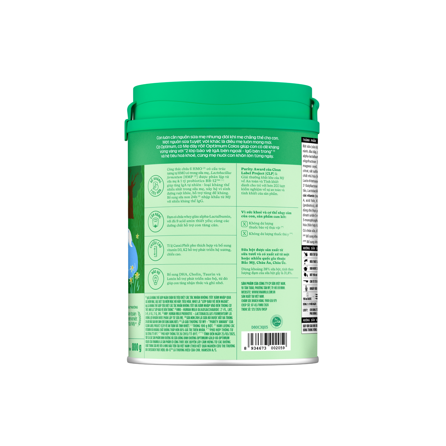 Sữa bột trẻ em Optimum Colos 3 (2-6 tuổi) 800g