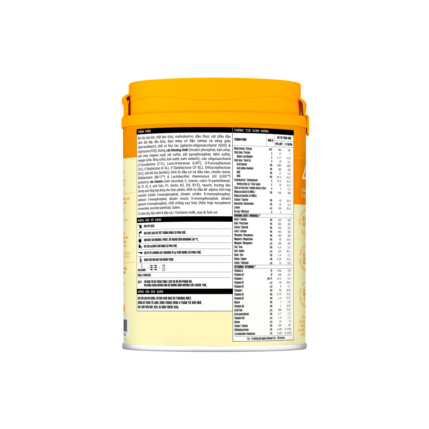 Sữa bột trẻ em Optimum Gold 4 (2-6 tuổi) 850g