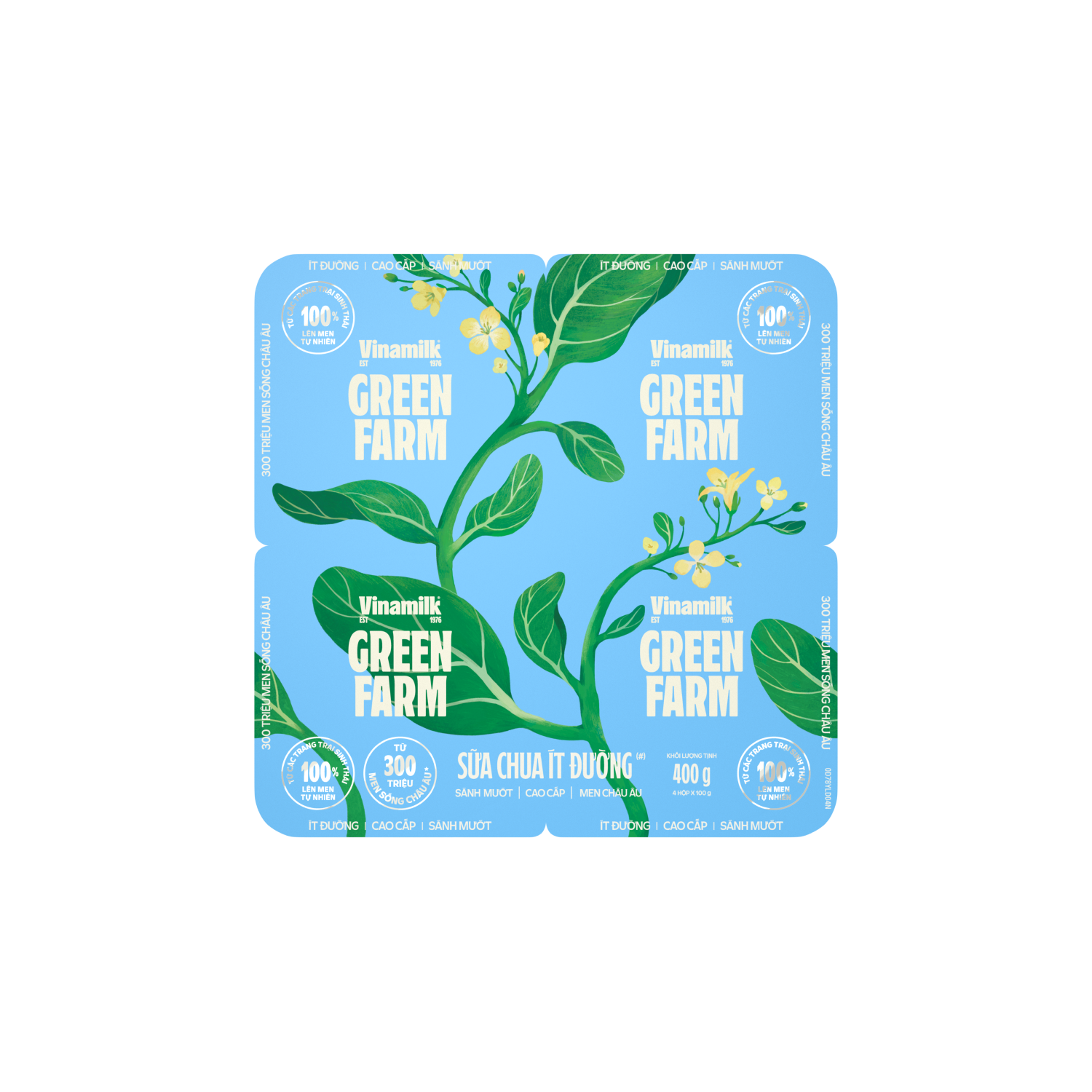 Sữa chua ăn Green Farm Ít đường 100g