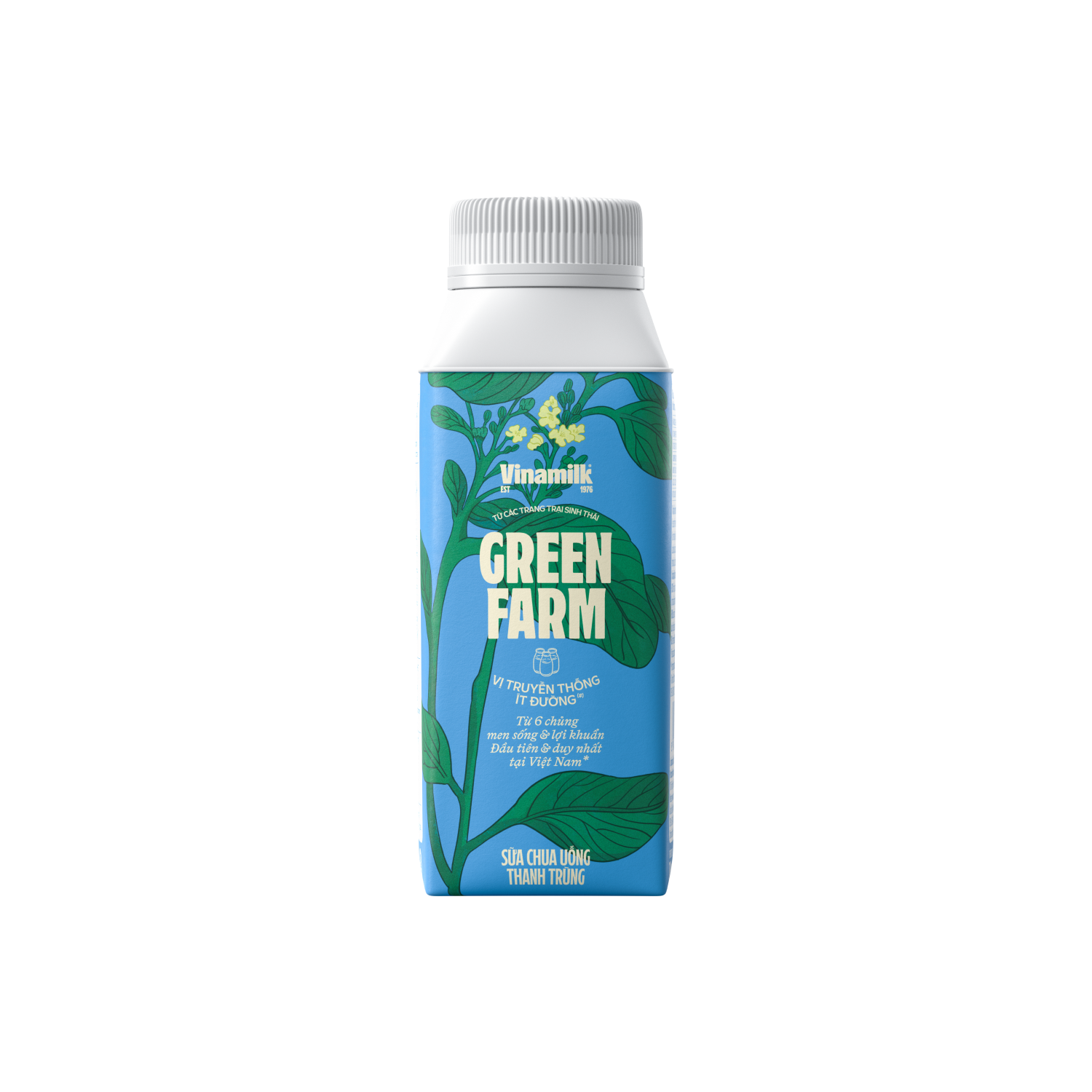 Sữa chua uống thanh trùng Green Farm Ít Đường 200ml