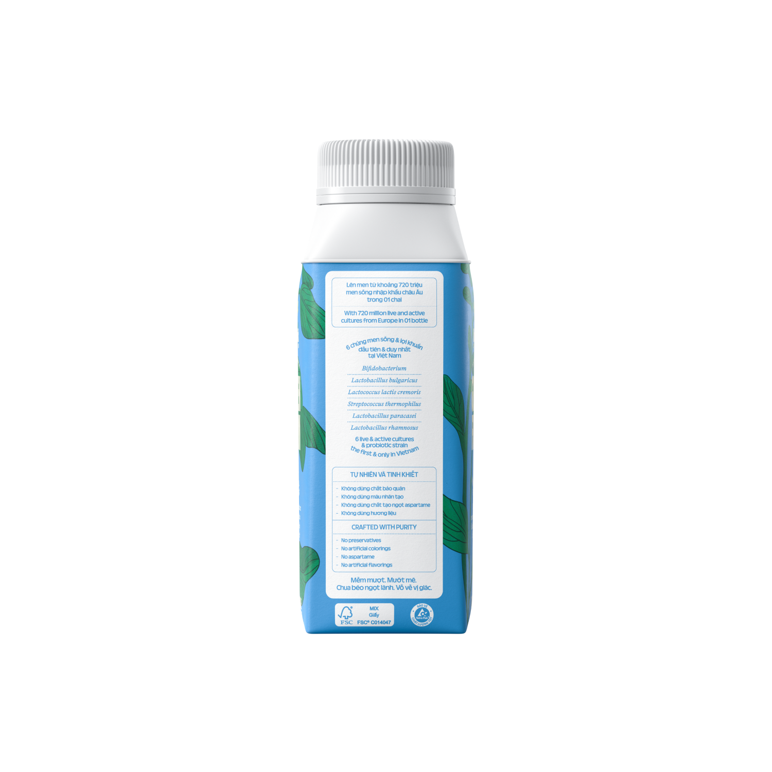 Sữa chua uống thanh trùng Green Farm Ít Đường 200ml