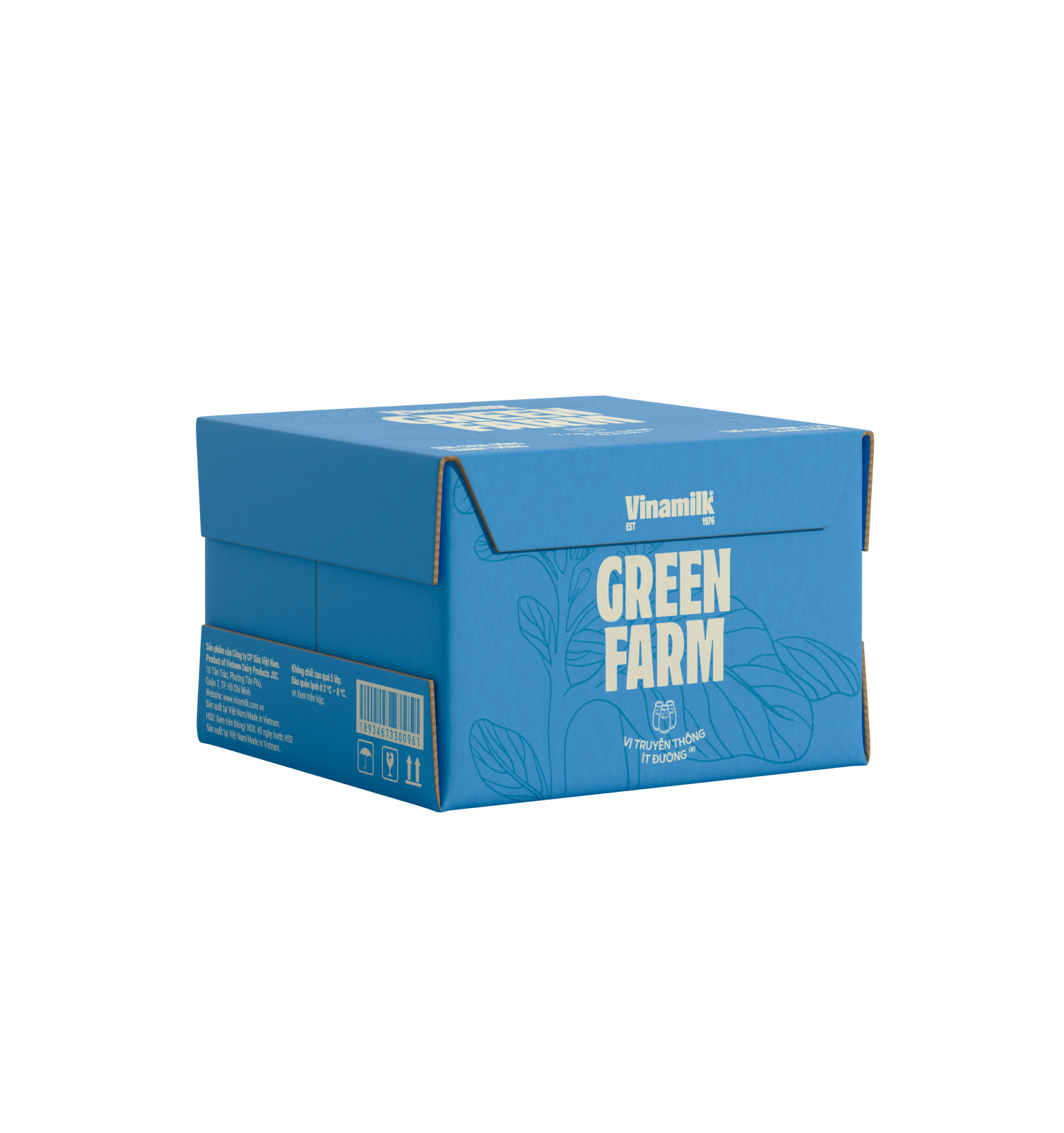 Sữa chua uống thanh trùng Green Farm Ít Đường 200ml