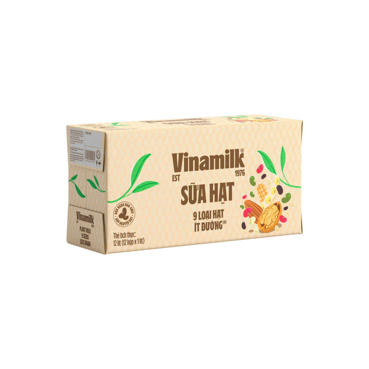 Sữa hạt Vinamilk 9 loại hạt ít đường 1L