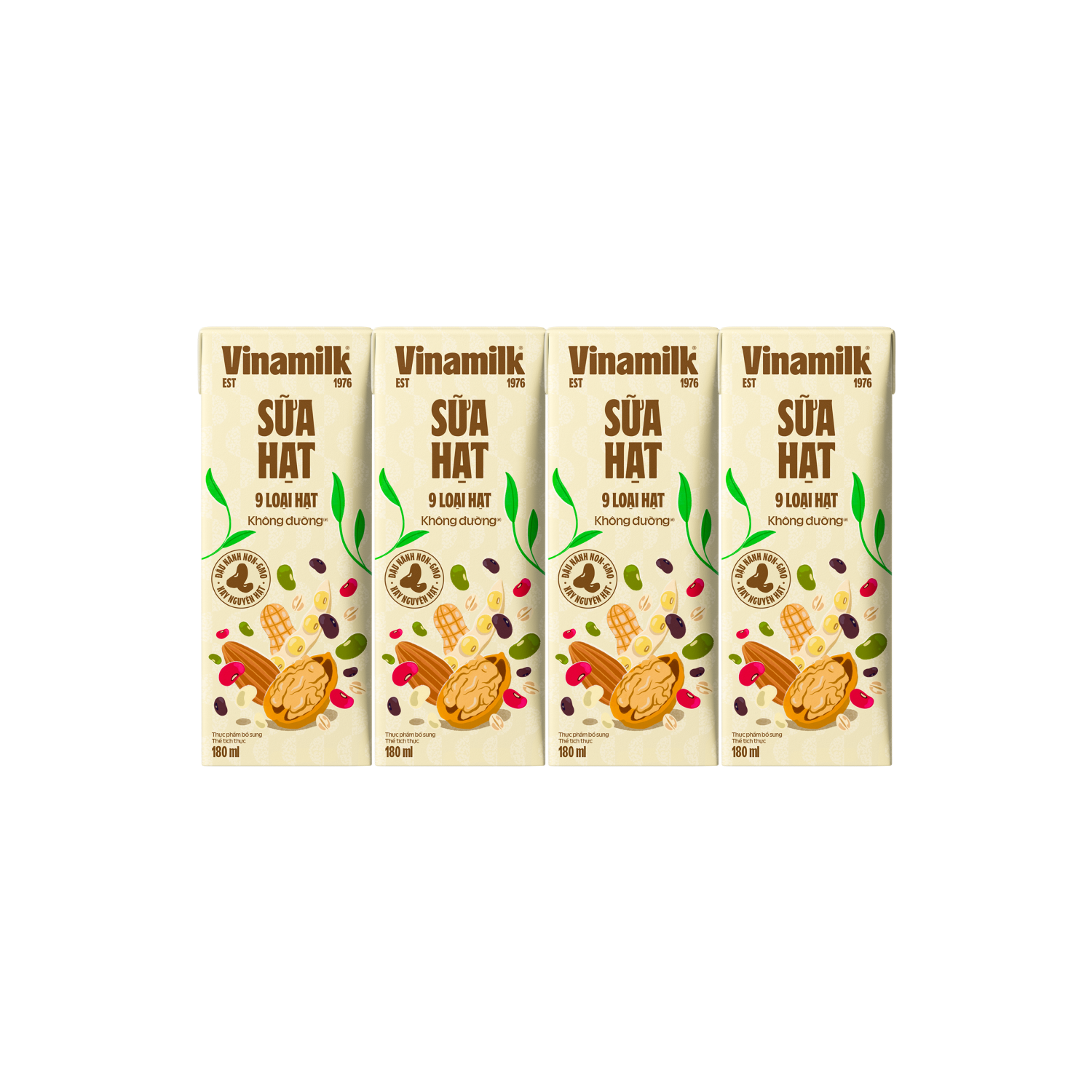 Sữa hạt Vinamilk 9 loại hạt không đường 180ml