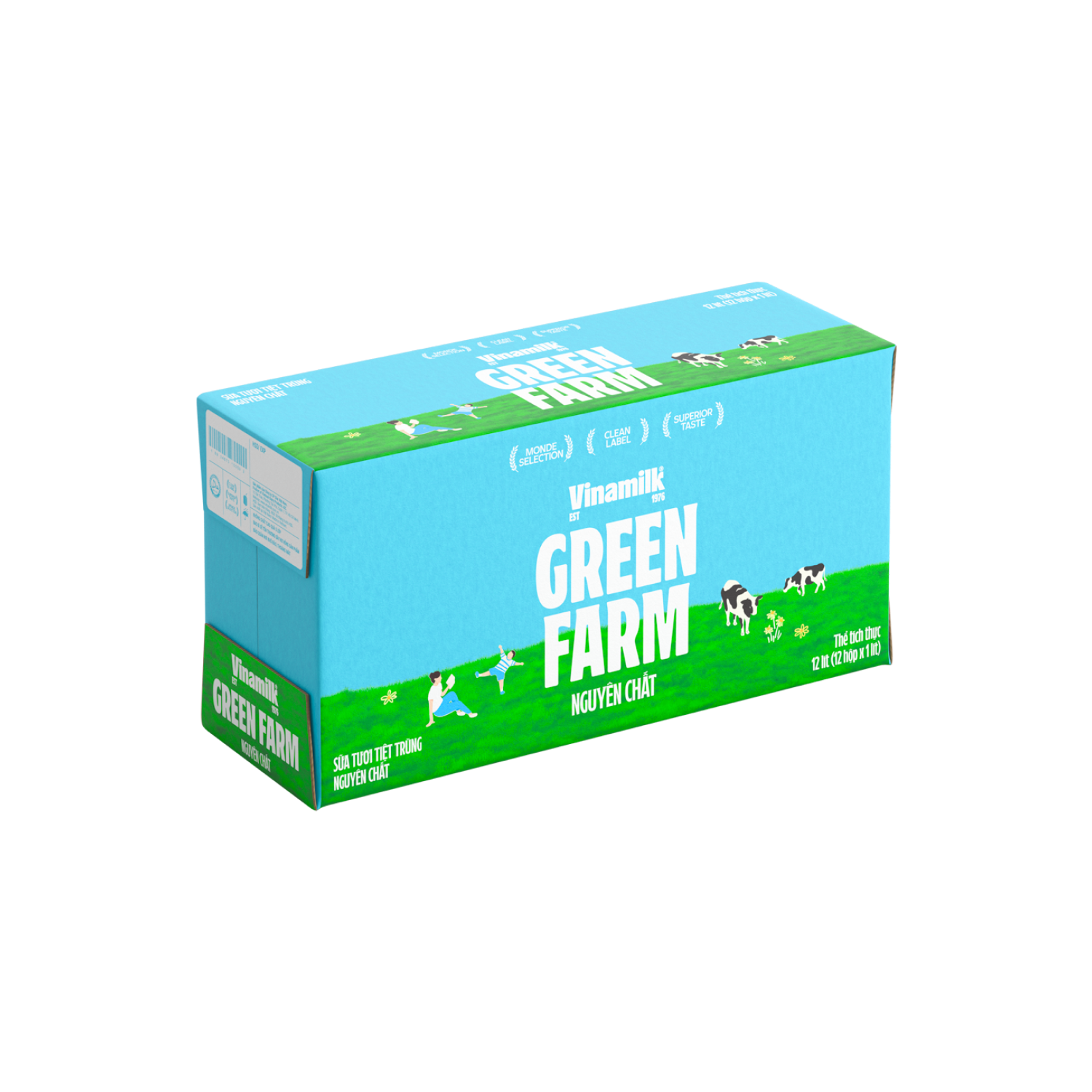 Sữa tươi tiệt trùng Green Farm Không đường 1L