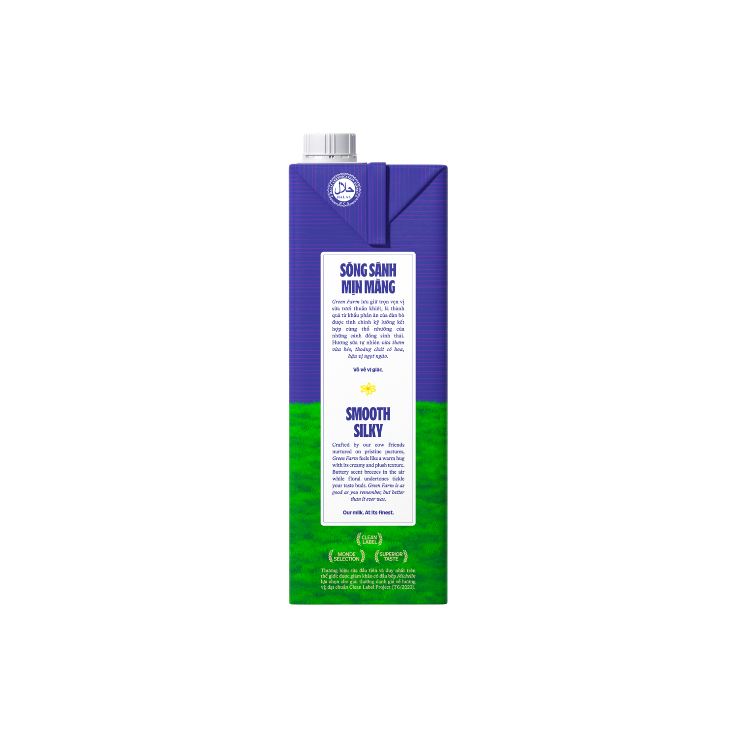 Sữa tươi tiệt trùng Green Farm Rất ít đường 1L