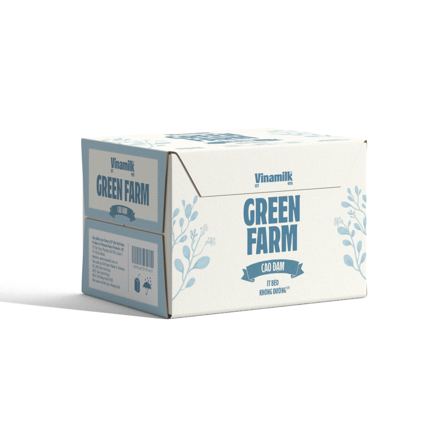 Sữa tươi tiệt trùng Green Farm Cao đạm ít béo 250ml