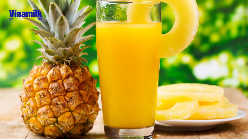 Nước ép dứa mát lạnh, giải nhiệt