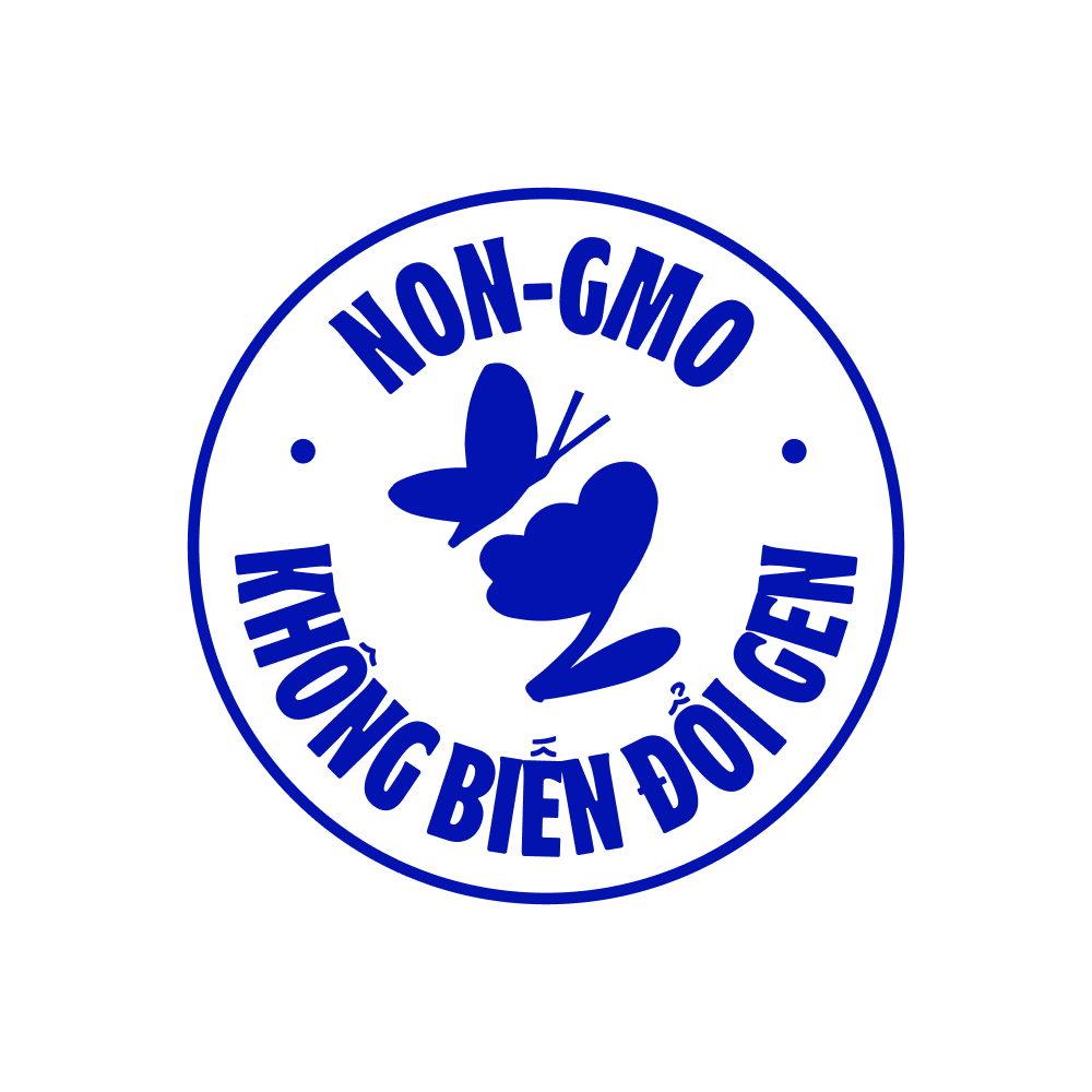 <p>KHÔNG sử dụng nguyên liệu biến đổi gen (GMO)​</p>